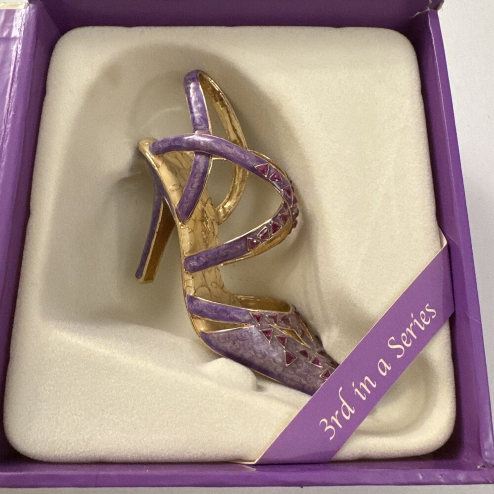 just The Right Shoe Obsessions 2006 Purple Metal Shoe 3rd Annual W/box BB17